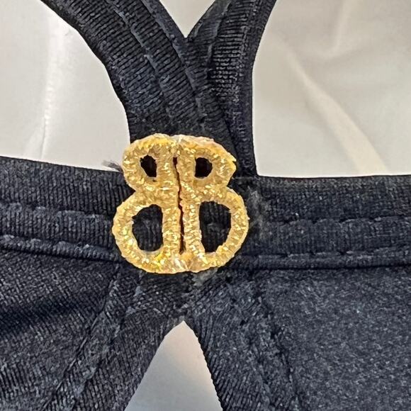 90s Vintage Bill Blass One Piece Swim Deadstock Black Classic Swimsuit - Picture 8 of 9